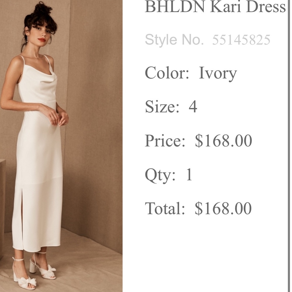 BHLDN KARI DRESS - ivory